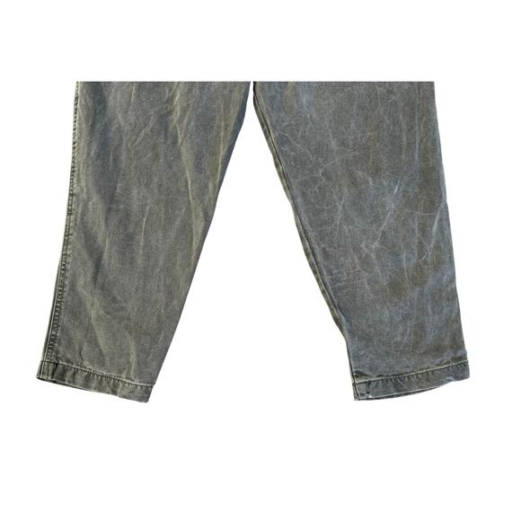 Free People Light Gray Margate Paper Bag Pleated Drawstring Pants Size SP - Picture 7 of 9